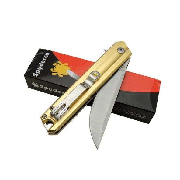 Spyderco Rubicon Çakı Gold - Resim 2