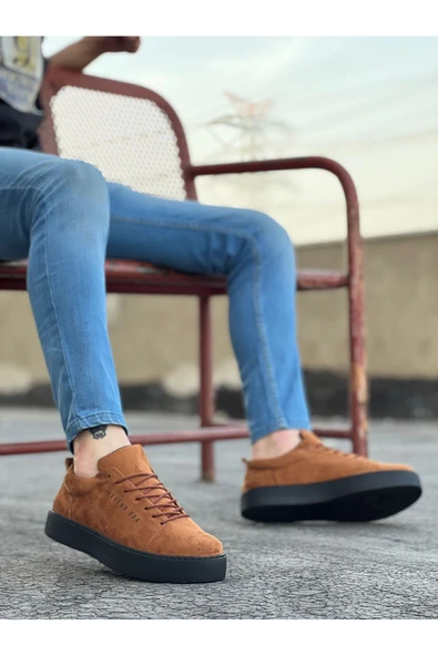 Arda BA0104 Bağcıklı Taba Süet Siyah Taban Spor Klasik Erkek Ayakkabı ürün görseli 1
