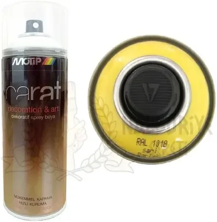 Motip Carat Ral 1018  Sarı Boya 400 ml Germany ürün görseli 1
