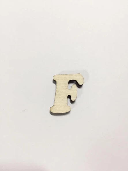 2,5cm Ahşap Harf ve Rakamlar - F ürün görseli 1