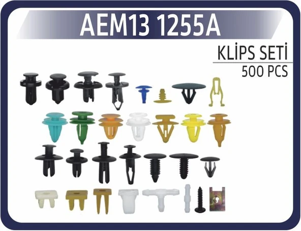 500 ADET KARIŞIK OTO KLİPS KAPORTA SETİ ürün görseli 1