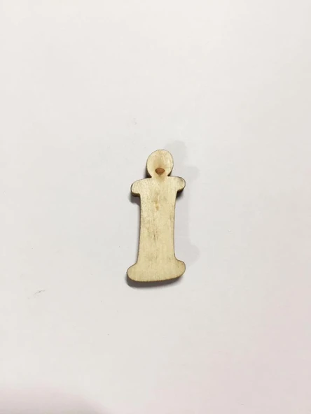 2,5cm Ahşap Harf ve Rakamlar - İ ürün görseli 1