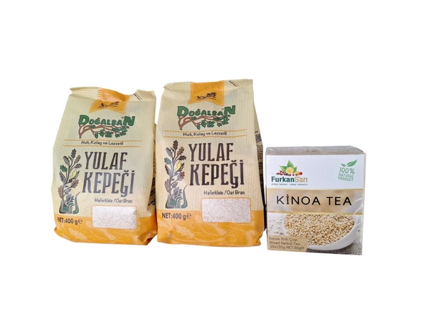 Doğalsan yulaf kepeği 400 gr x 2 adet + Kinoa çayı 20 li Dukan seti ürün görseli 1