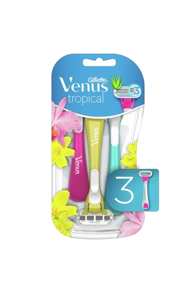 Gillette Venus Tropical Kullan At Tıraş Bıçağı 3 Adet ürün görseli 1