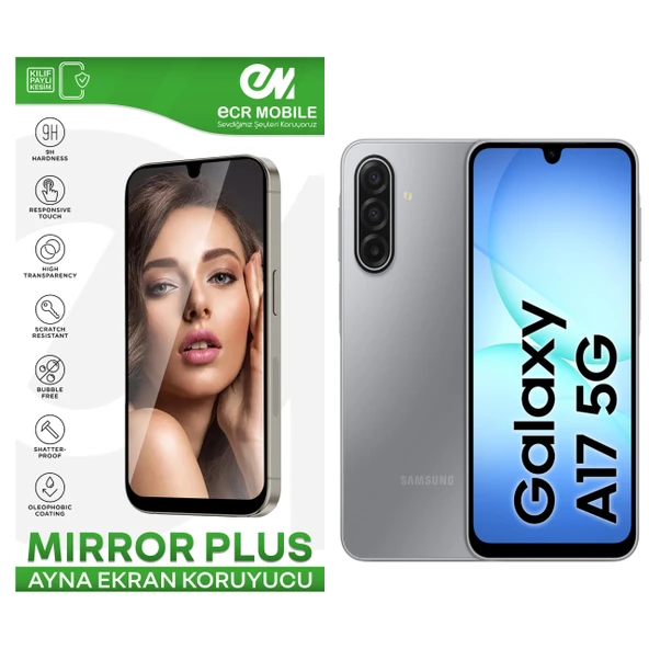 Samsung Galaxy A17 ile Uyumlu Esnek Ayna(Mirror) 9H Nano Ekran Koruyucu ürün görseli 1