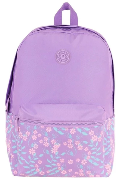 KAUKKO Soft Floral Sırt Çantası Lilac Flowers K1793 ürün görseli 1