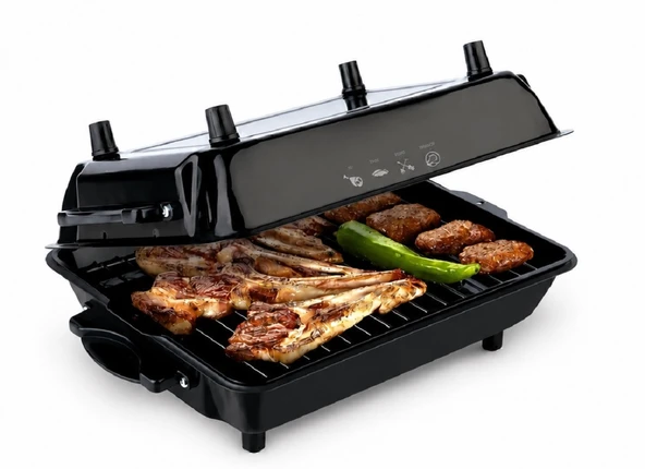 inova Elektrikli Emaye Gövde ve Tepsili Balık Kebap Barbekü Izgara ürün görseli 1