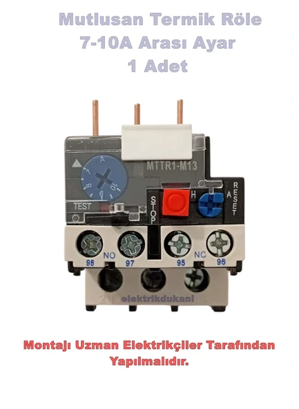 MUTLUSAN 7~10A Termik Röle (10 Amper Motor Koruma Termiği) ürün görseli 1