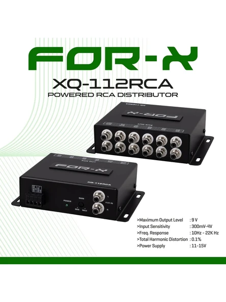FOR-X XQ-112RCA-2 RCA GİRİŞ-12 RCA ÇIKIŞ-ANFİ RCA ÇIKIŞI ÇOĞALTICI ürün görseli 1