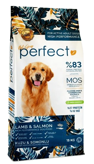 Perfect Kuzu Etli ve Somonlu 15 kg Yetişkin Köpek Maması ürün görseli 1