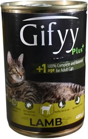Gifyy Plus Kuzu Etli Kedi Konserve Maması - 400gr ürün görseli 1