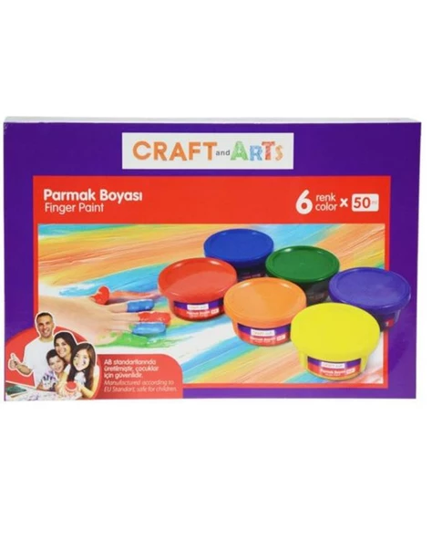 Craft and Arts 6x50ml Parmak Boyası ürün görseli 1