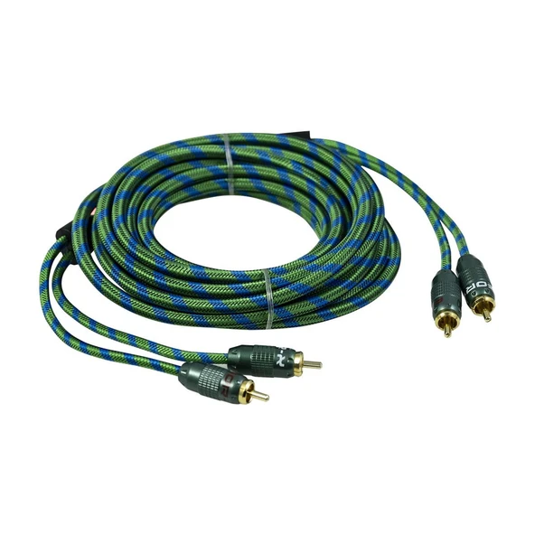 FOR-X X-1122G-5 METRE KALİTELİ PROFESYONEL-BAKIR RCA ANFİ KABLOSU ürün görseli 1