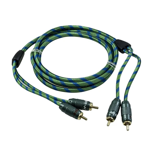 FOR-X X-1122G-2 METRE KALİTELİ PROFESYONEL-BAKIR RCA ANFİ KABLOSU ürün görseli 1