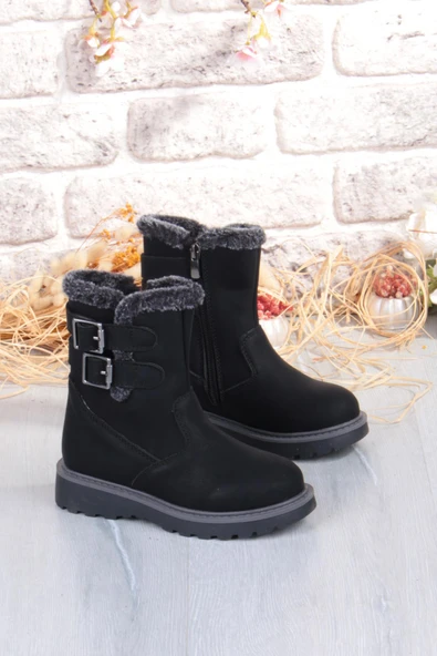Fort Cool Buckle Anatomik Sıcak Astar Kaymaz Taban Kız Çocuk Çizme ürün görseli 1