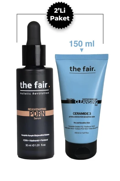 the fair. PDRN (Somon DNA) Serum 30 ml Cilt Serumu ve Hassas ve Kuru Ciltler için Yüz Yıkama Jeli ürün görseli 1