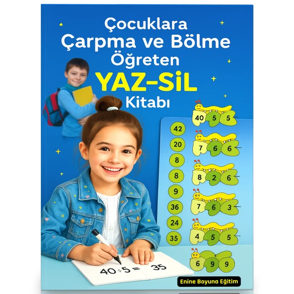 Çocuklara Çarpma ve Bölme Öğreten YAZ-SİL Kitabı ürün görseli 1
