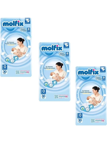 Molfix 0 Numara Prematüre 30 lu Bebek Bezi 3 ADET ürün görseli 1