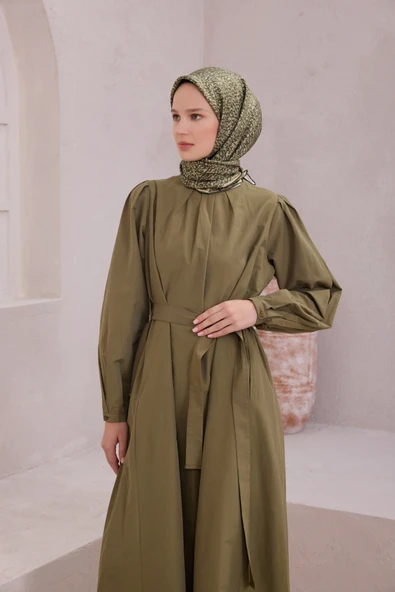 Çiçek Desen İpek Twill Eşarp 4208D01 - Resim 8