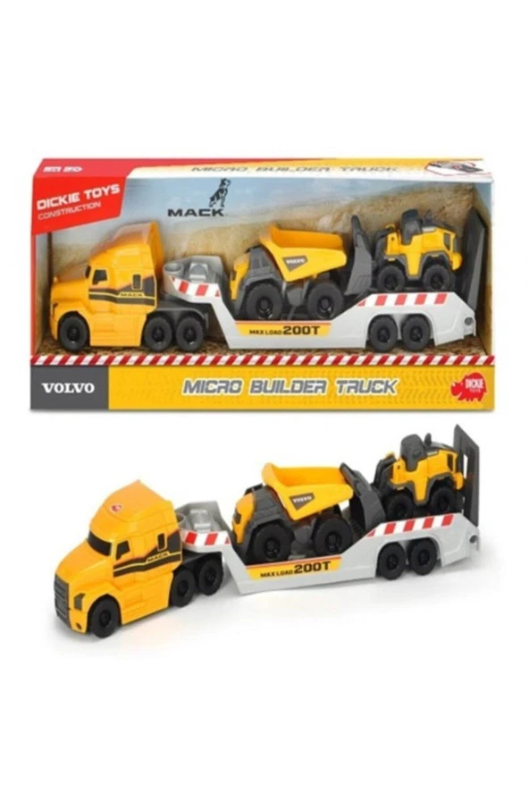 Dickie Toys Mack Volvo Micro Builder Truck İnşaat Kamyonu ürün görseli 1