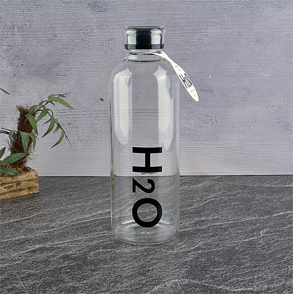 Tohana H2o 1LT Borosilikat Cam Matara ve Su Şişesi Siyah ürün görseli 1