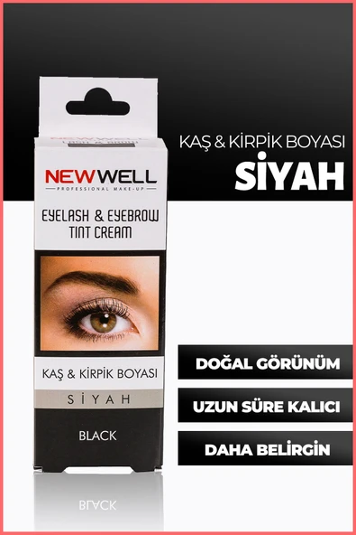 New Well Kaş ve Kirpik Boyası - Siyah ürün görseli 1