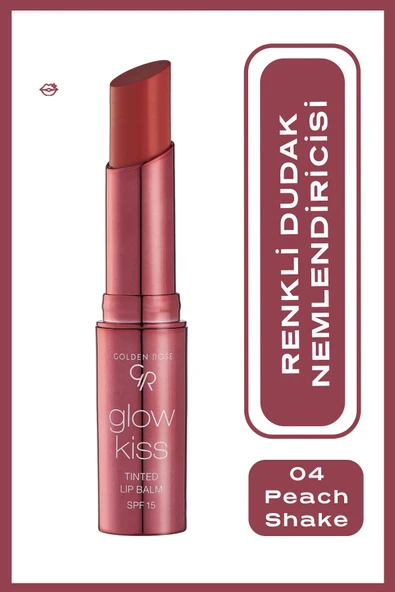GOLDEN ROSE GLOW KISS TINTED LIP BALM PEACH SHAKE NO 04- ürün görseli 1