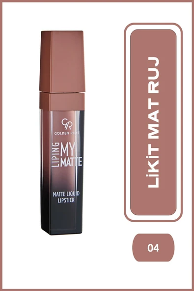 GOLDEN ROSE Liping My Matte No: 04 - Likit Mat Ruj - 8691190434724 ürün görseli 1