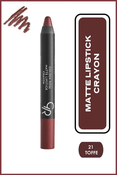 GOLDEN ROSE Kalem Ruj Matte Lipstick Crayon No:21- ürün görseli 1