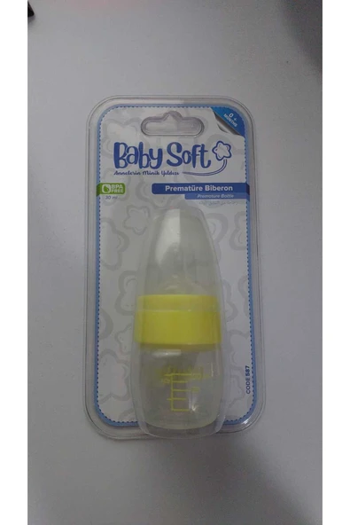 BABYSOFT BABY SOFT PREMATÜRE BİBERON SARI RENKLİ ürün görseli 1