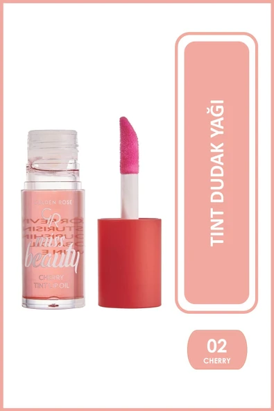 GOLDEN ROSE Miss Beauty Tint Lip Oil 02 Cherry Kiraz ve Jojoba Yağlı Renklendirici Dudak Yağı 6 ml ürün görseli 1
