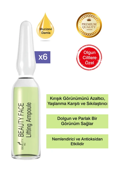 BEAUTY COLLECTİON Lifting Etkili Cilde Dolgunluk V Hacim Veren Kırışıklık Karşıtı Ampul X6 ürün görseli 1