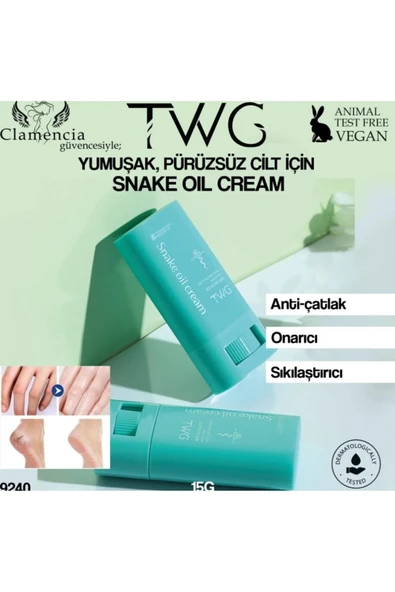 TWG Clamencia Snake Oil Krem Anti-Çatlak ve Sıkılaştırıcı Roll-On 15gr ürün görseli 1
