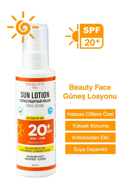 BEAUTY FACE 20 Spf Antioksidan Etkili Güneş Losyonu – 150 ml ürün görseli 1