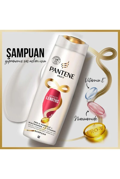 PANTENE 350 Ml Şampuan Infinite Lengths - Resim 7