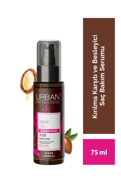 URBAN CARE Argan Yağı Kolay Kırılan Yıpranmış Saçlara Özel Saç Bakım Serumu-vegan-75 ml ürün görseli 1