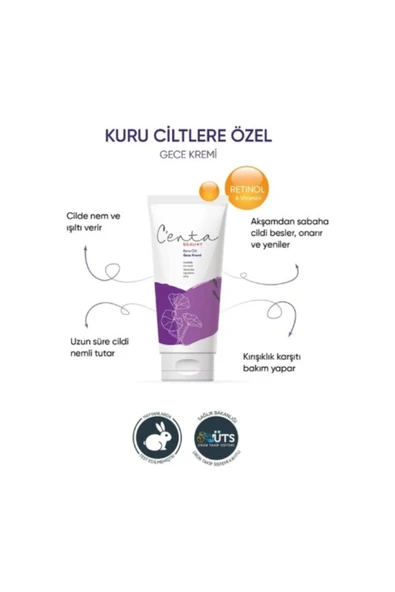 C'ENTA BEAUTY Centa Beauty Kuru Cilt Gece Kremi 50Ml ürün görseli 1