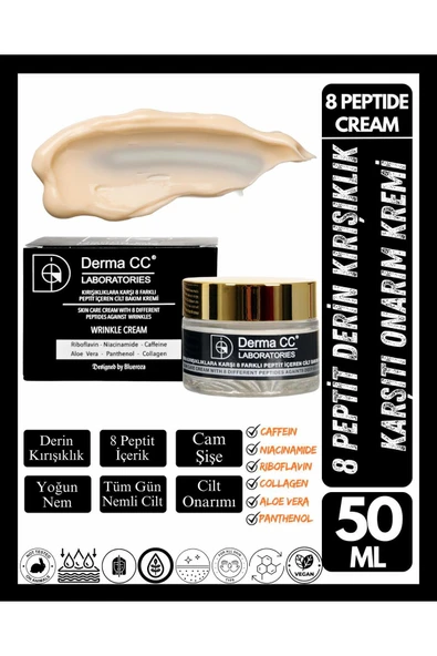 DERMA CC LABORATORIES 8 Peptide Wrinkle Cream - 8 Peptit Içeren Derin Kırışıklık Karşıtı Bakım 50 ml ürün görseli 1