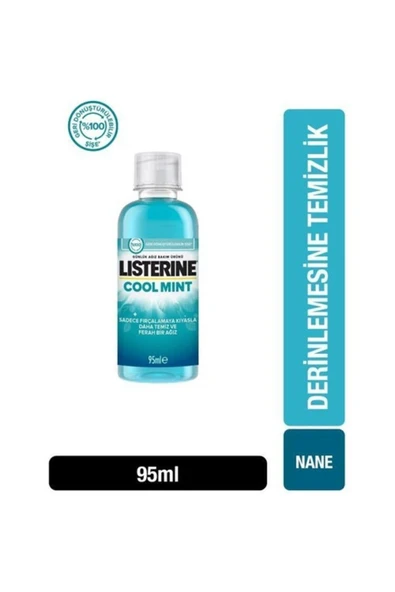 LİSTERİNE Cool Mint Ağız Bakım Suyu 95 ml Seyahat Boy ürün görseli 1