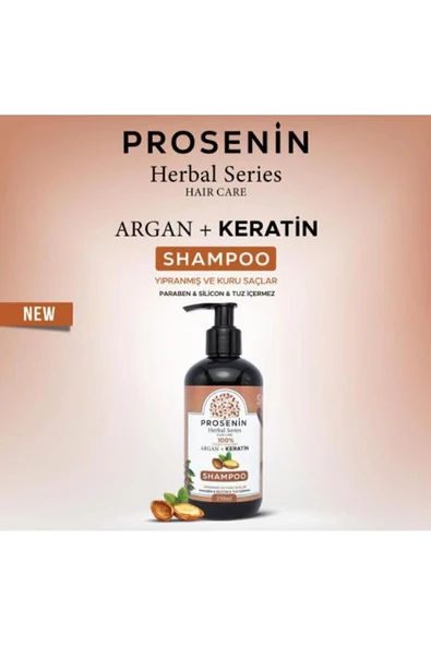 PROSENİN Herbal Series Argan & Keratin Dökülme Karşıtı Şampuanı 250 ml ürün görseli 1