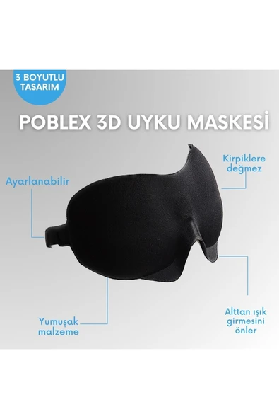 POBLEX 3d Uyku Maskesi ürün görseli 1