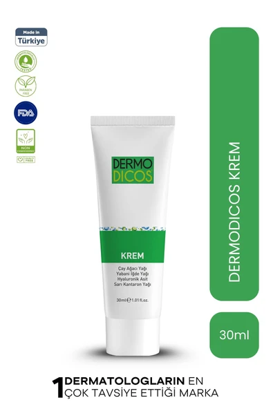 TTO Dermodıcos Krem 30 ml Hyaluronik (ÇAY AĞACI YAĞ / TEA TREE OİL) ürün görseli 1
