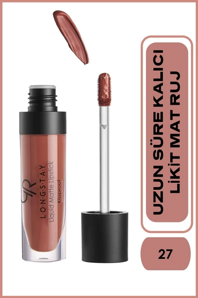 GOLDEN ROSE LONGSTAY LIGUID MATTE LİPSTİCK 27- ürün görseli 1