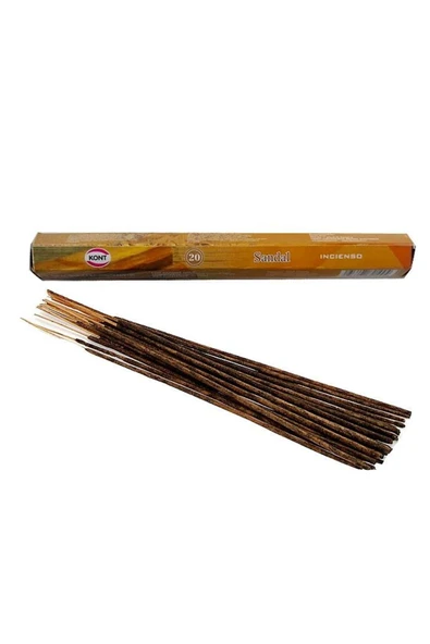 KONTES Sandal Ağacı Kokulu Doğal El Yapımı Çubuk Tütsü 20li Sandalwood ürün görseli 1