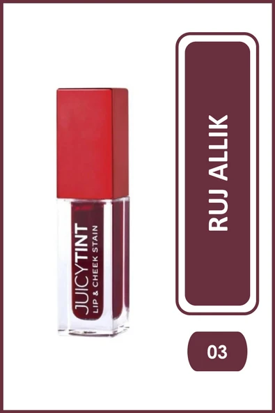 GOLDEN ROSE Juicy Tint Lip & Cheek Stain No:03 Ruby Rose ürün görseli 1