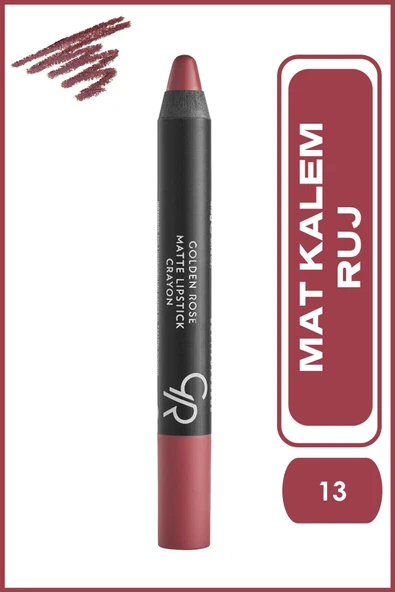 GOLDEN ROSE KALEM RUJ MATTE LİPSTİCK CRAYON NO:13- ürün görseli 1