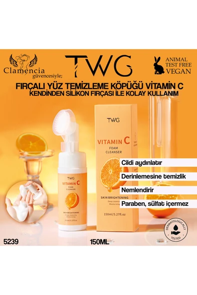 TWG Fırçalı Yüz Temizleme Köpüğü 150ml C Vitamini ürün görseli 1