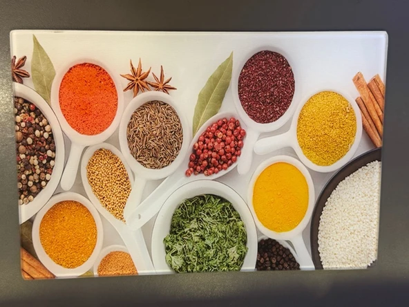 Coşev Temperli Kırılmaz Cam Kesim Panosu 20x30cm Desen1 ürün görseli 1