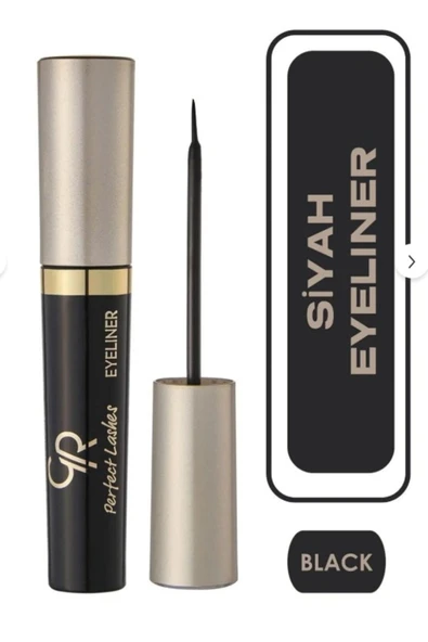 GOLDEN ROSE Perfect Lashes Black Eyeliner - Siyah  Likit Dipliner ürün görseli 1