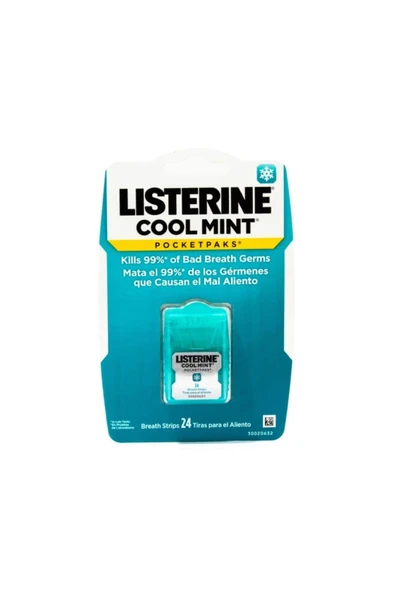 LİSTERİNE Ağız Çalkalama Suyu Cool Mint Pocketpaks x 24 Adet ürün görseli 1